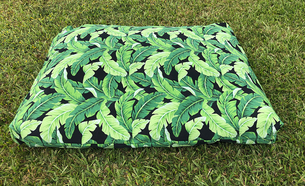 Jungle Leaves Outdoor Dog Bed