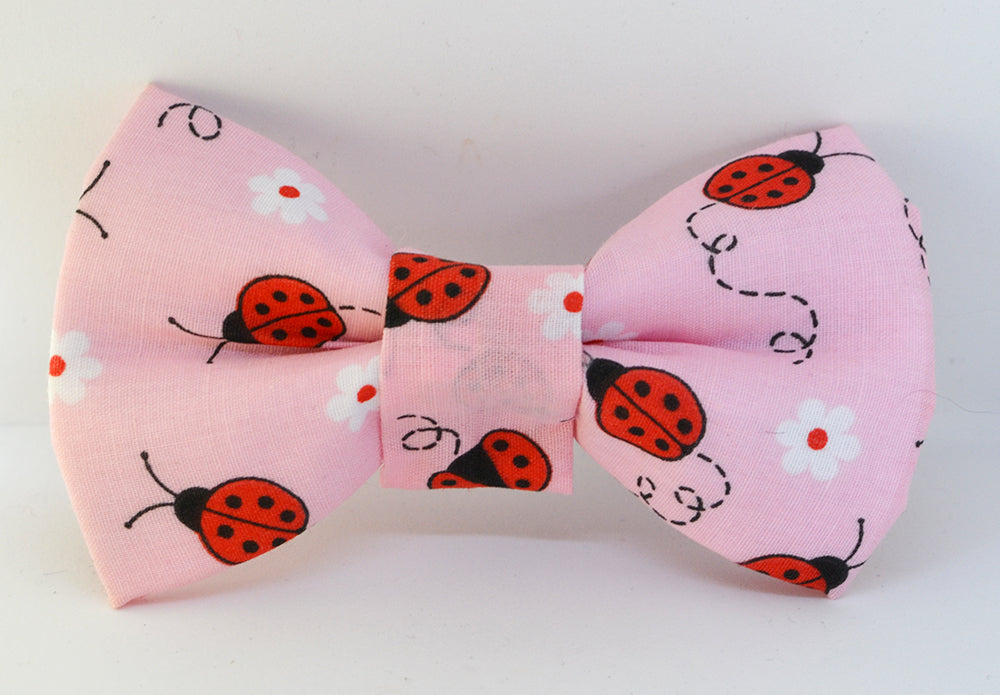 Pink Ladybug Bow