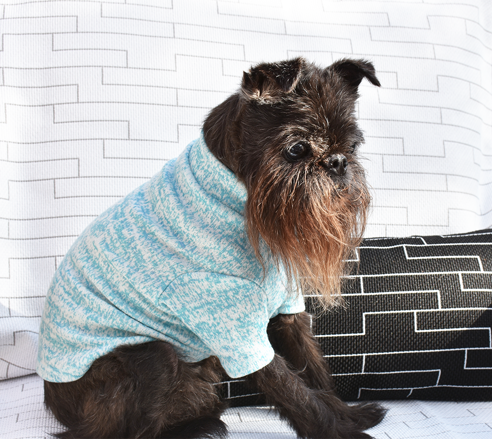 Light Aqua Speckled Merino Tee