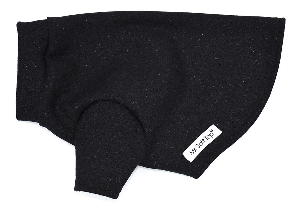 Jet Black Sparkle Pure Wool Dog Tee