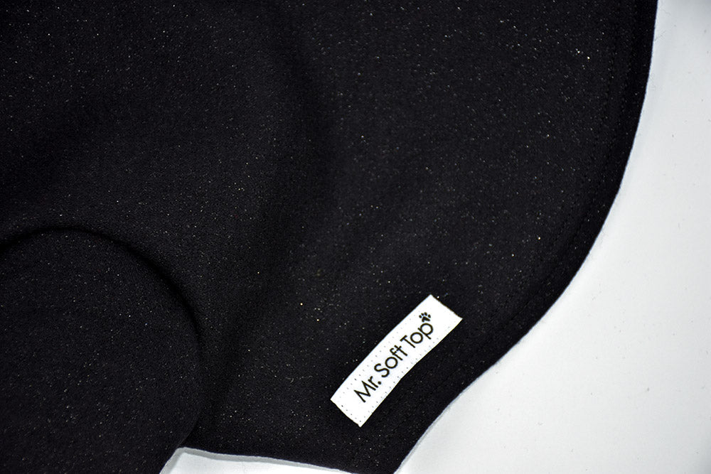 Jet Black Sparkle Pure Wool Dog Tee