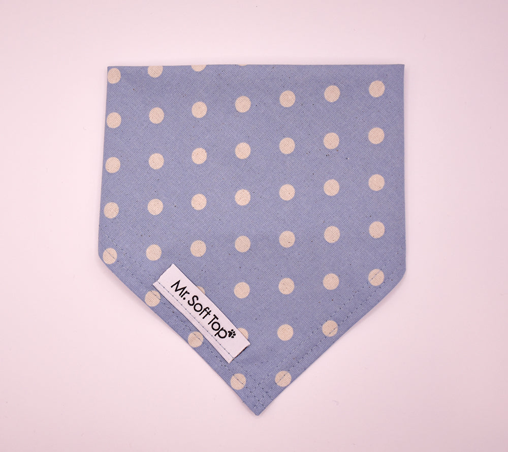 Light Blue Spot Dog Bandana