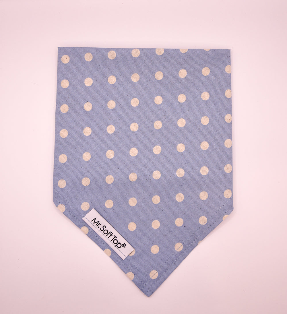 Light Blue Spot Dog Bandana