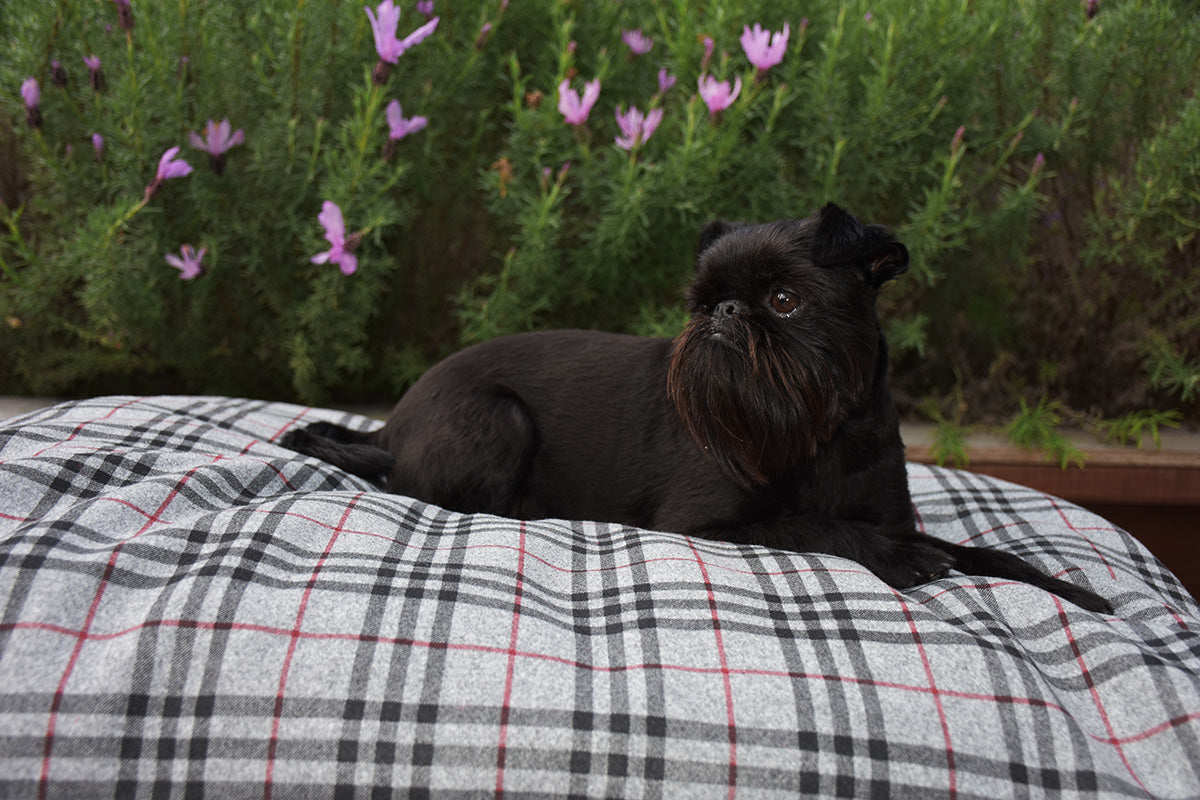 Charcoal Faux Fur Bed
