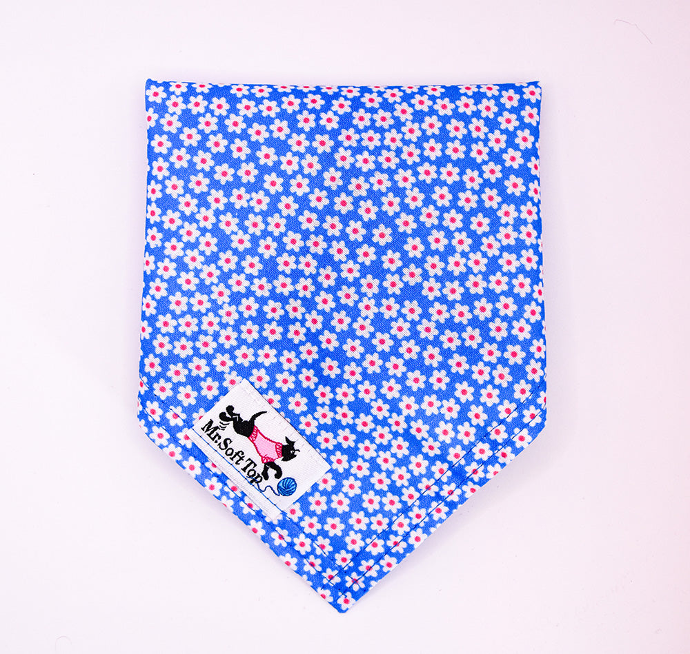 Cornflower Blue Floral Bandana