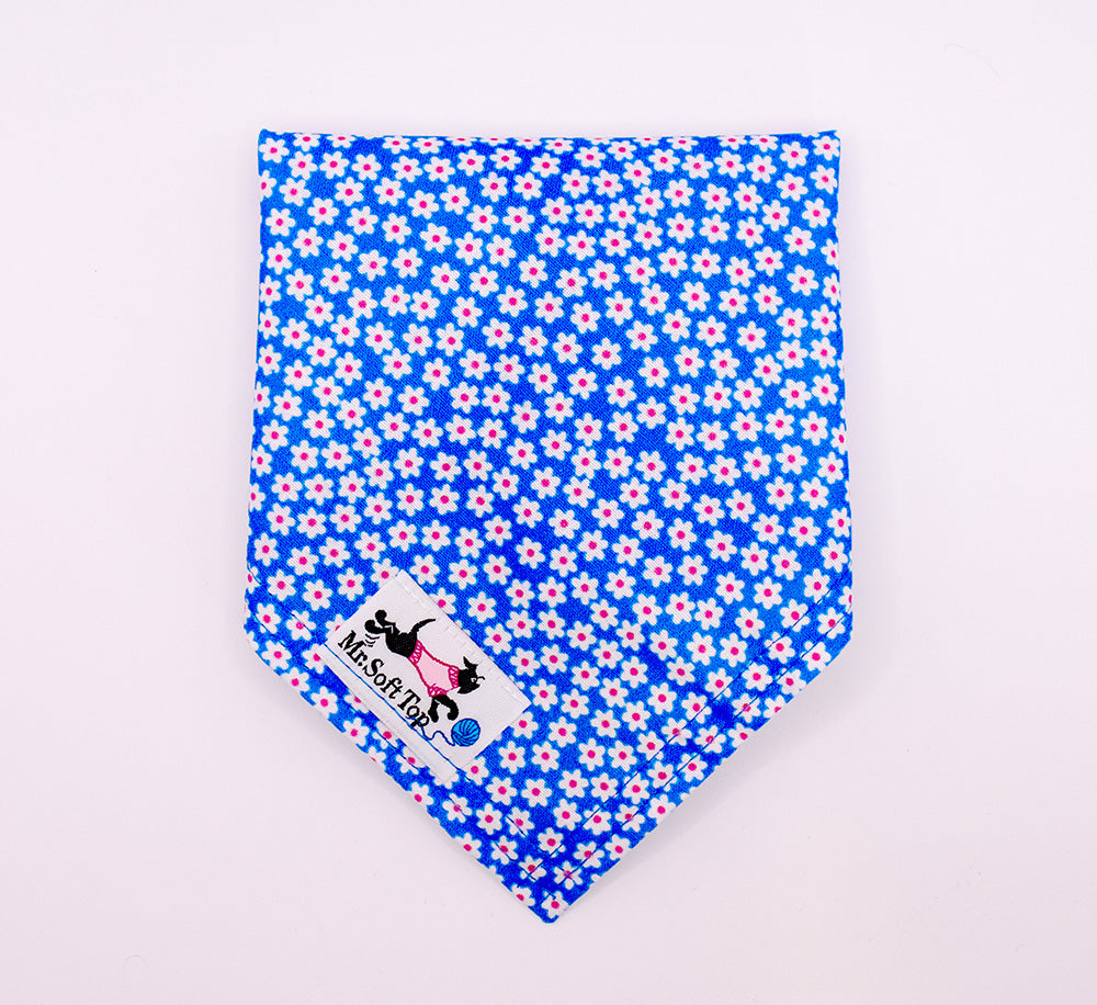 Cornflower Blue Floral Bandana