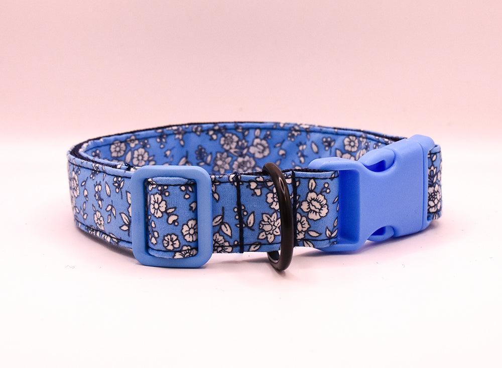 Forget-Me-Not Blue Floral Dog Collar