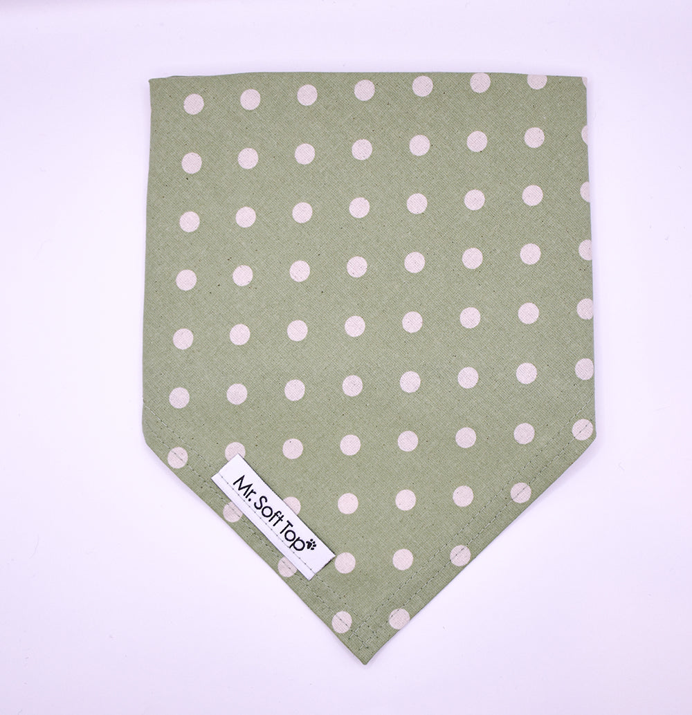 Light Green Spot Dog Bandana