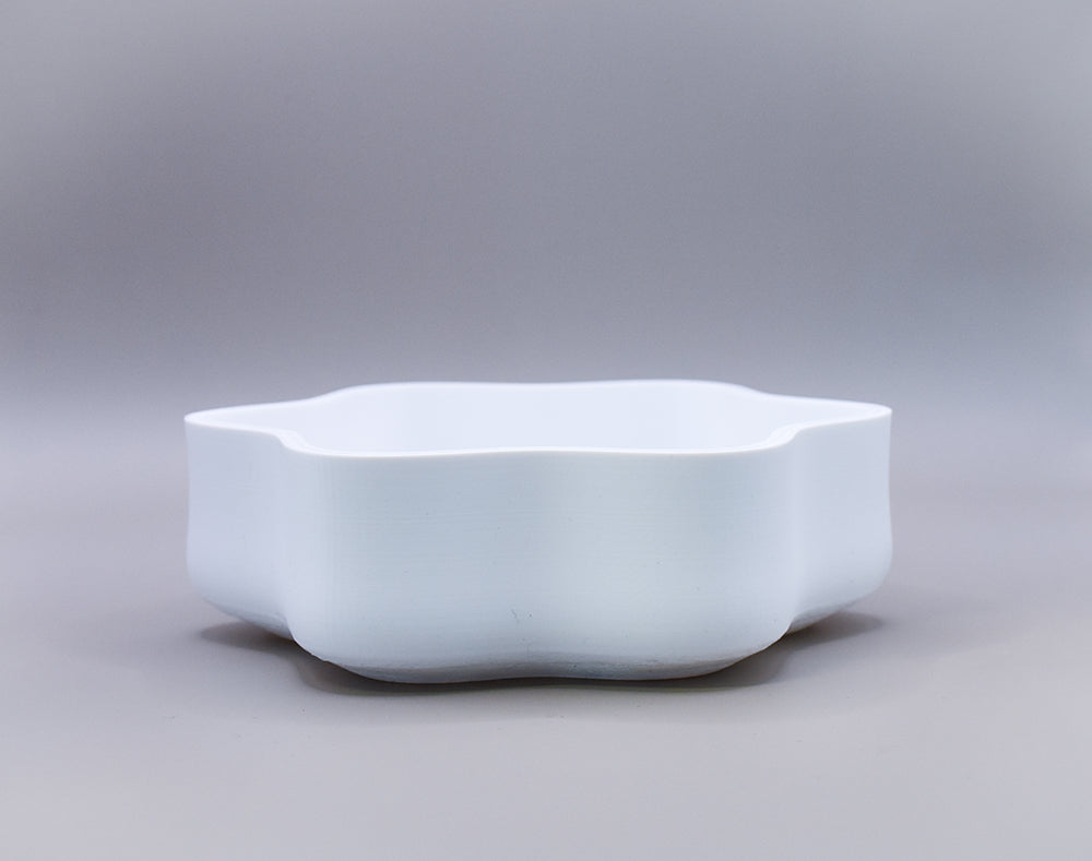 Lightweight, Portable Flower Travel Bowl - White
