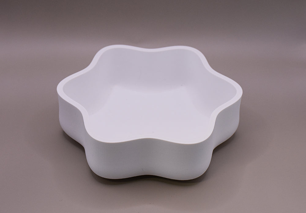 Lightweight, Portable Flower Travel Bowl - White