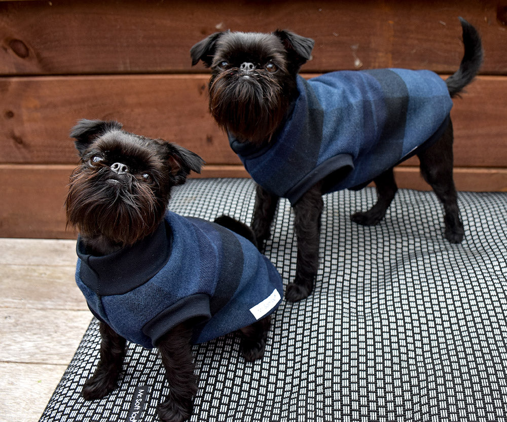 Cosy Navy Tartan Wool Weekend Sweater
