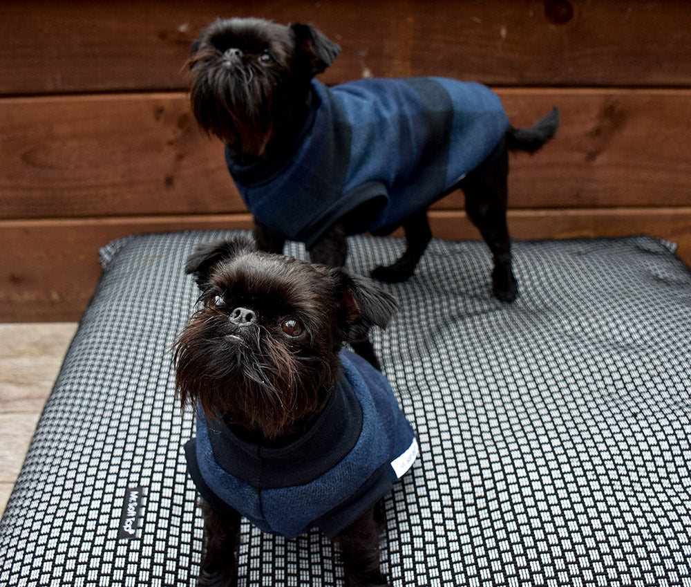 Cosy Navy Tartan Wool Weekend Sweater