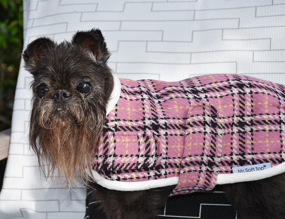 Soft Pink Tartan Walking Coat