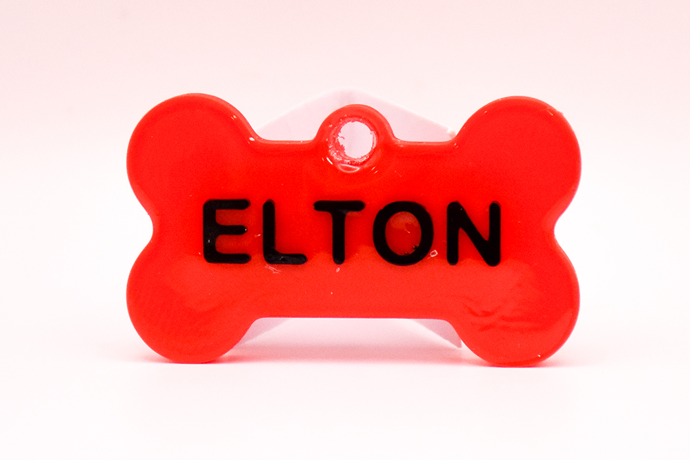 Say My Name - Custom Bone Shaped Name Tag - Red – Mr Soft Top Dogwear