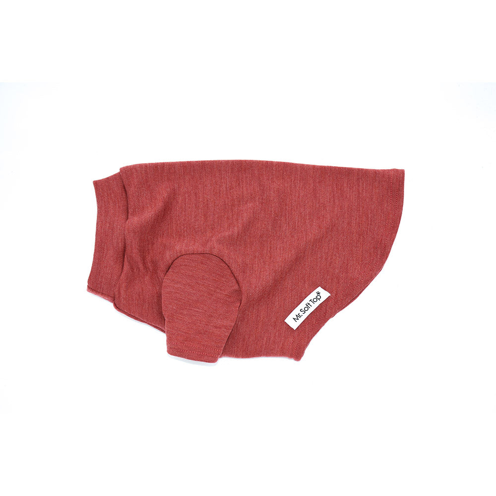 Soft & Stretchy Rhubarb Pinky/Orange Merino Dog Tee