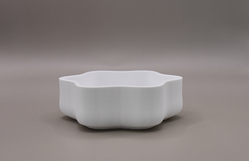 Lightweight, Portable Flower Travel Bowl - White