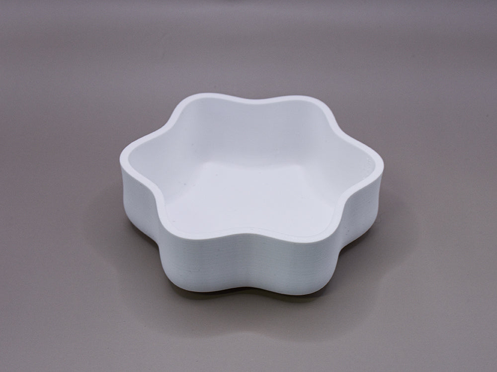 Lightweight, Portable Flower Travel Bowl - White