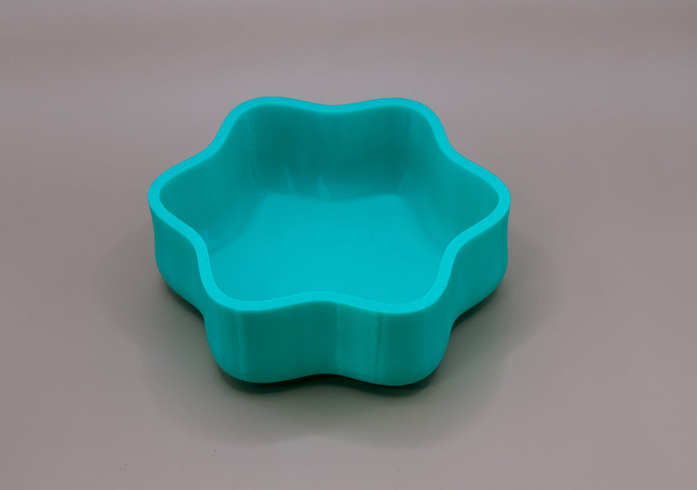 Lightweight, Portable Flower Travel Bowl - Teal