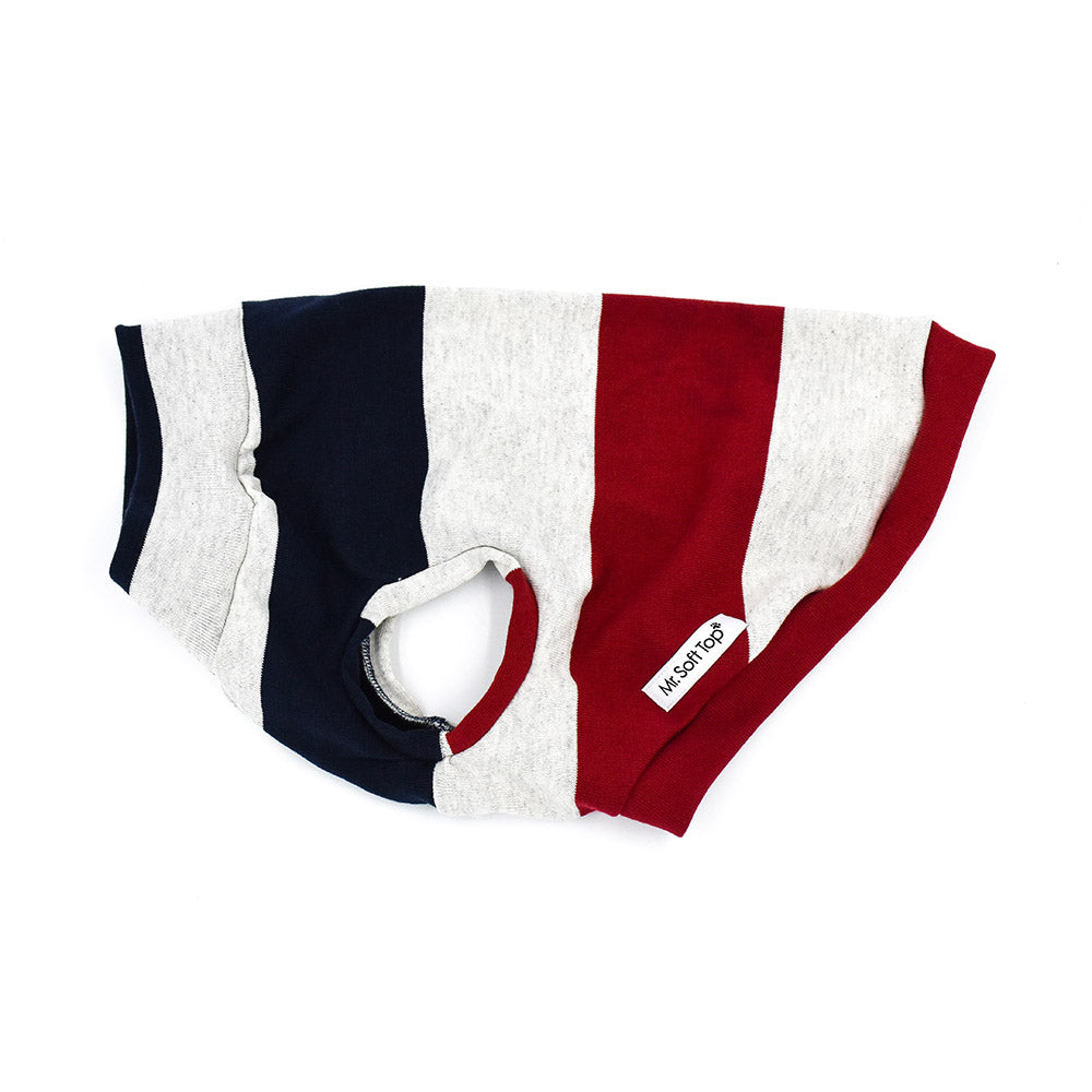 The Tommy Bold Three Striped Cotton Weekend Dog Sweater