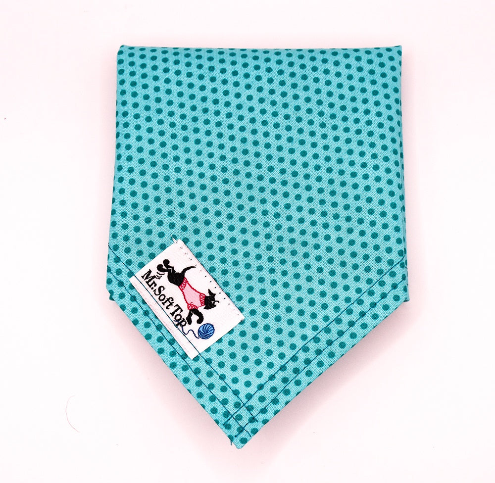 Teal Spot Dog Bandana