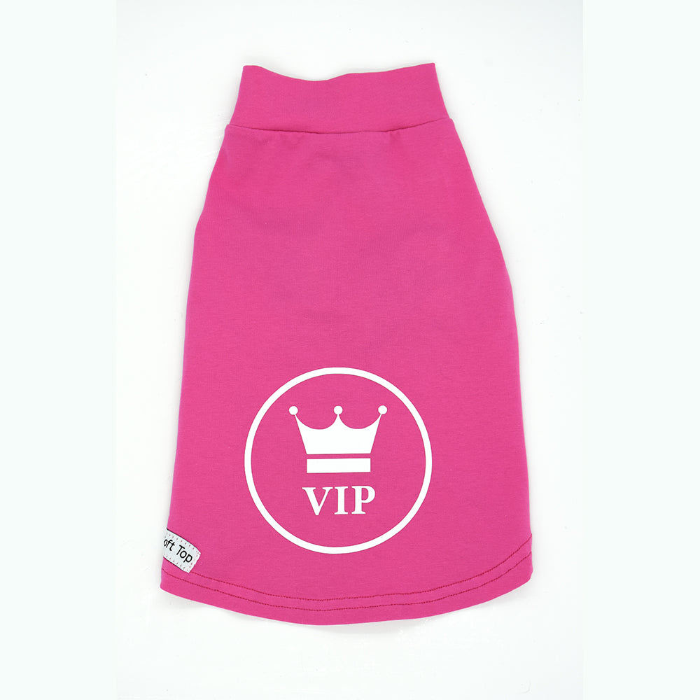 Bright Pink Plain Cotton Dog Tee