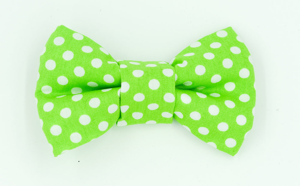 Lime Green Spot Bow