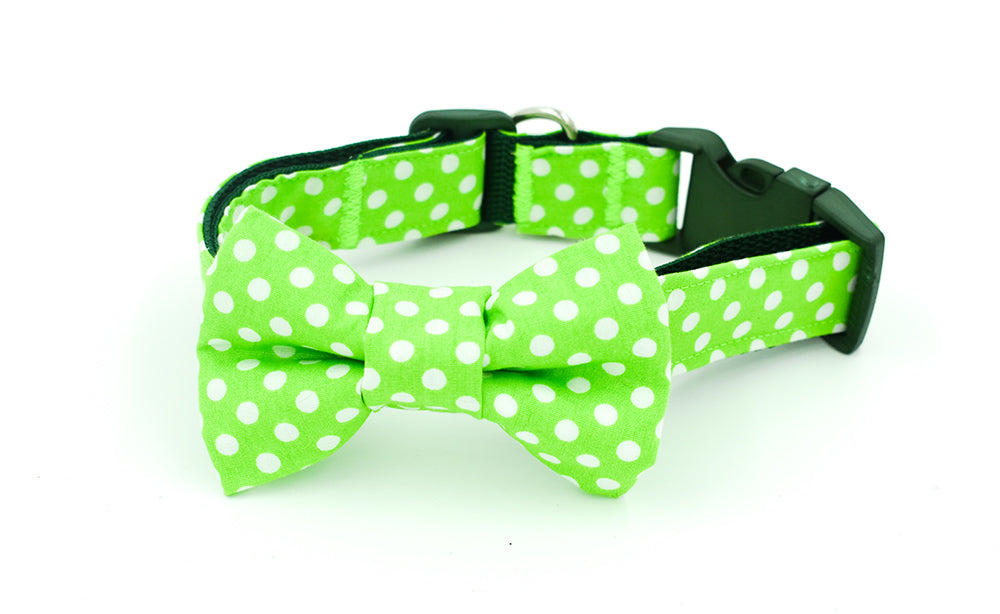 Lime Green Spot Bow