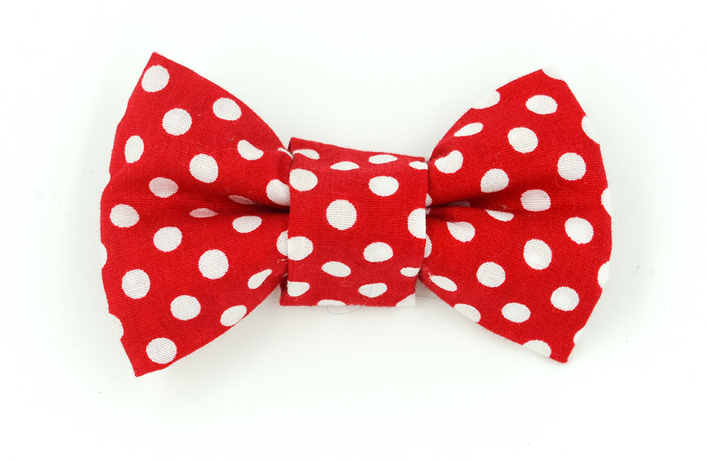 Minnie Mouse Red and White Spot Bow