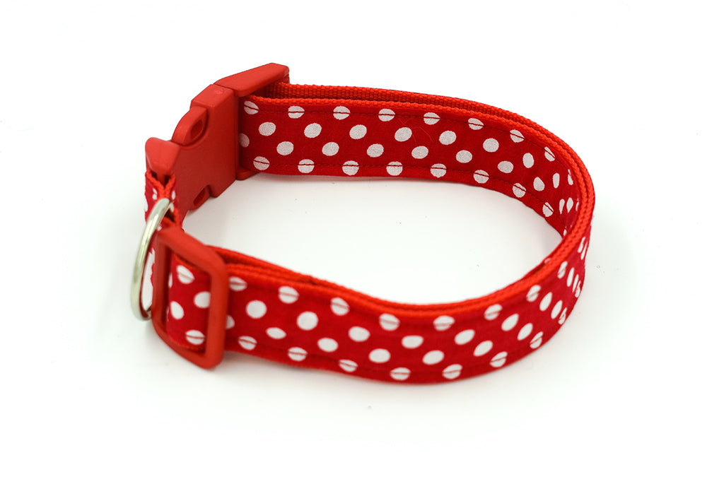 Minnie Mouse Red and White Spot Collar