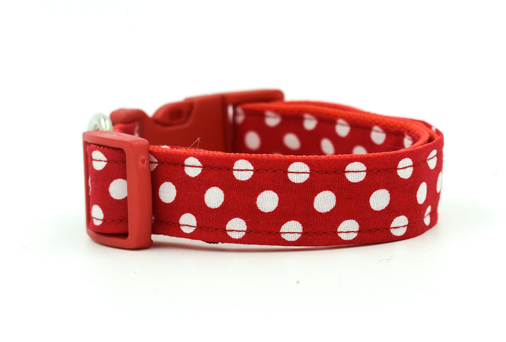 Minnie Mouse Red and White Spot Collar