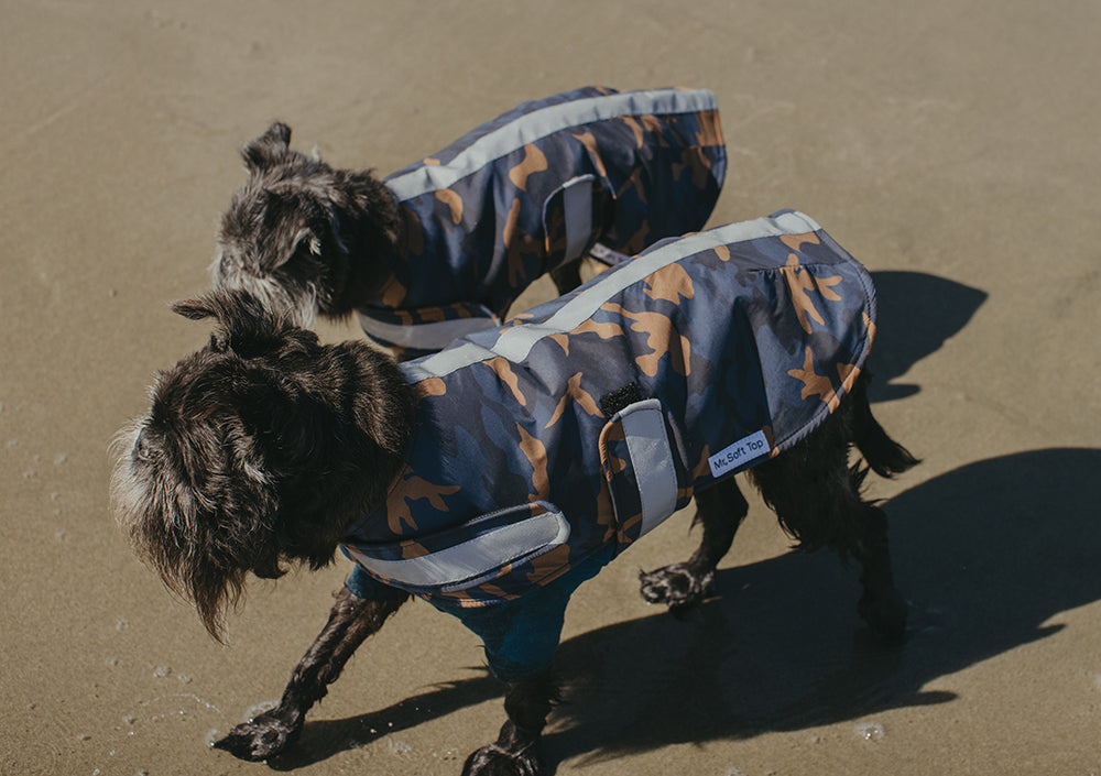 Blue Camo Waterproof Raincoat