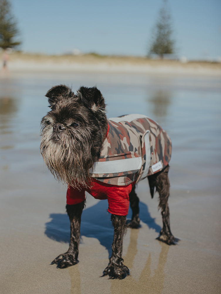 Green Camo Waterproof Raincoat Mr Soft Top Dogwear