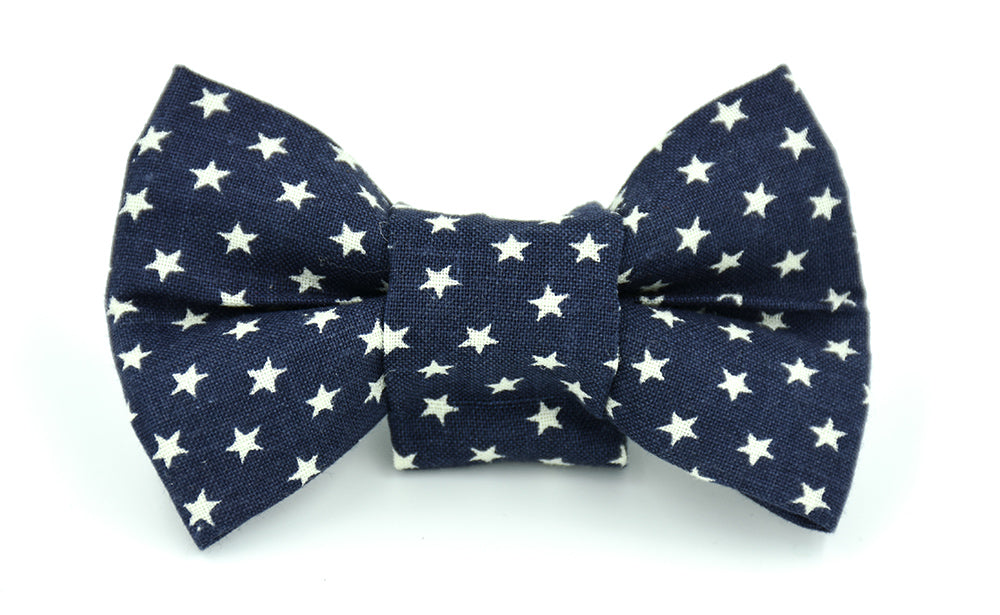 Navy and White Star Bow