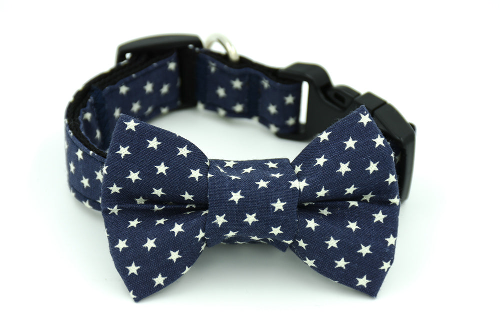 Navy and White Star Collar