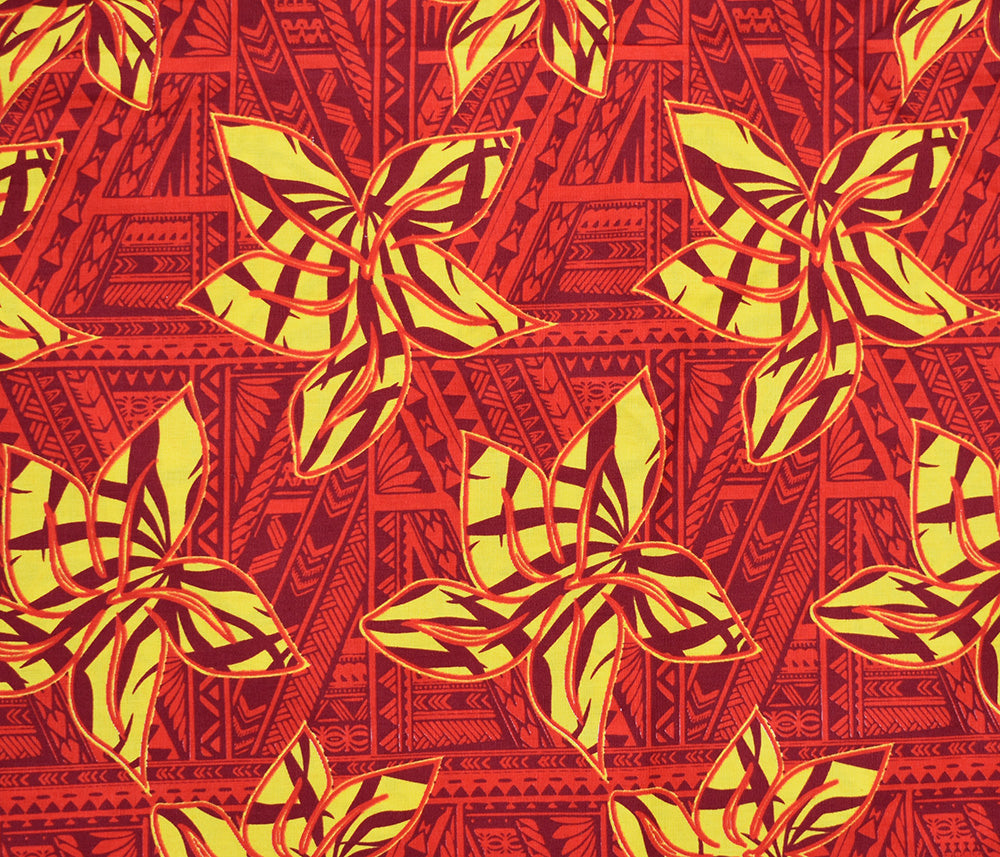 Red and Yellow Tropical Dog Bandana