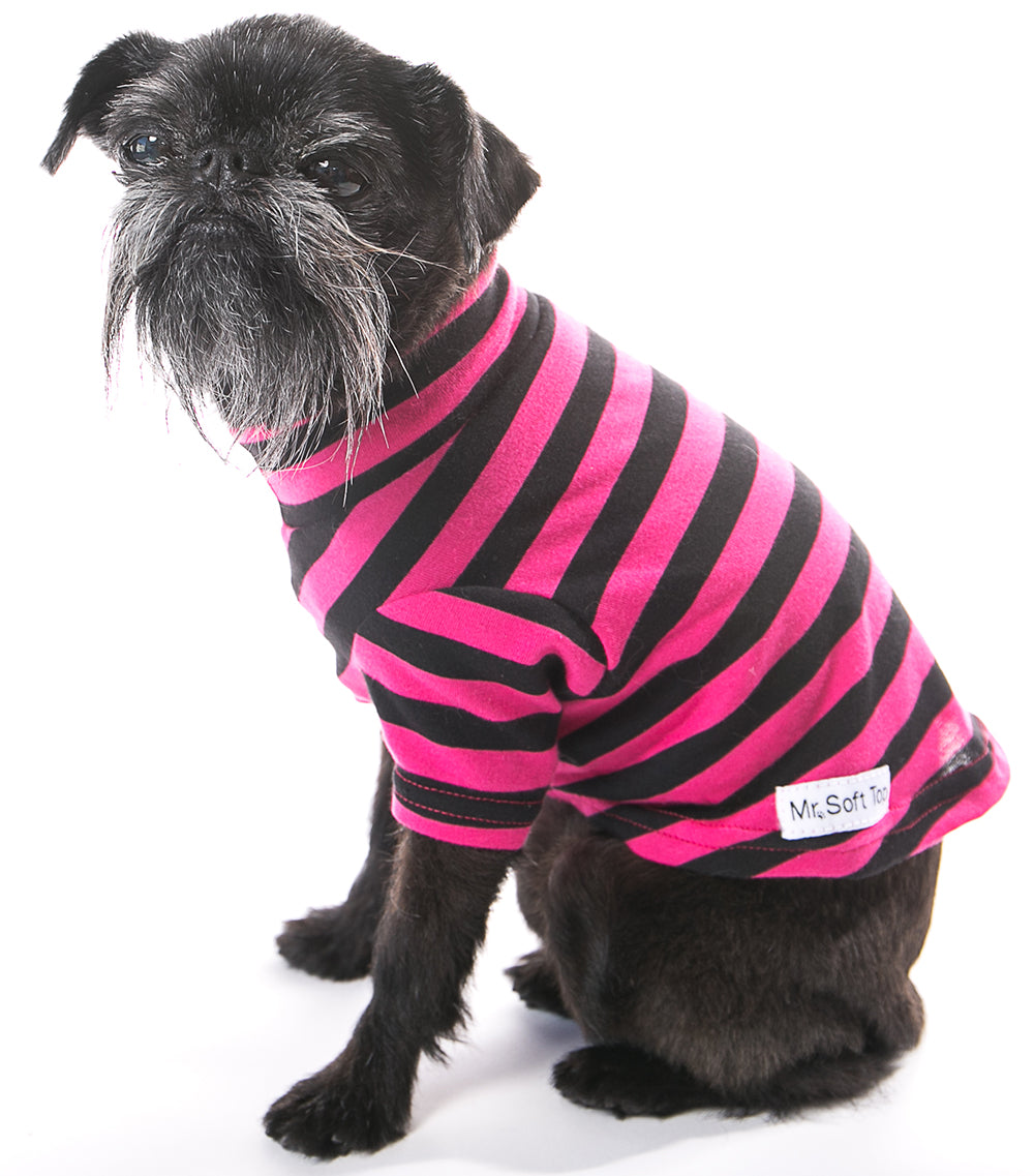 Pink & Black Striped Cotton Tee