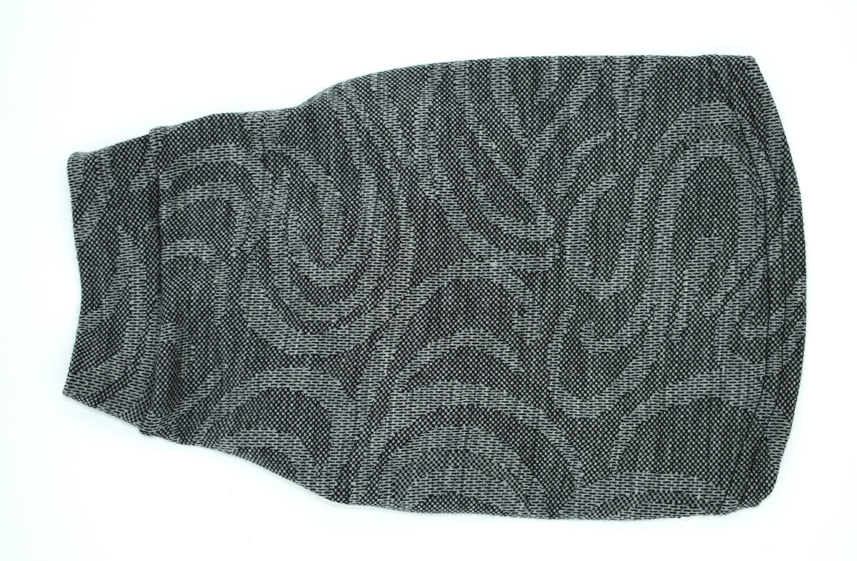 Black and Grey Jacquard Merino Tee