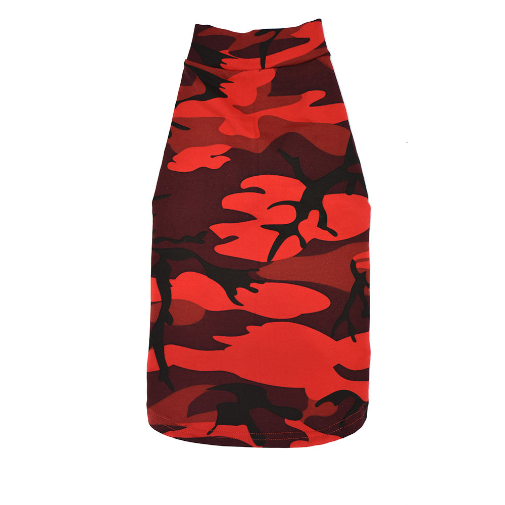 Red Camo Short and Long Cotton Tee