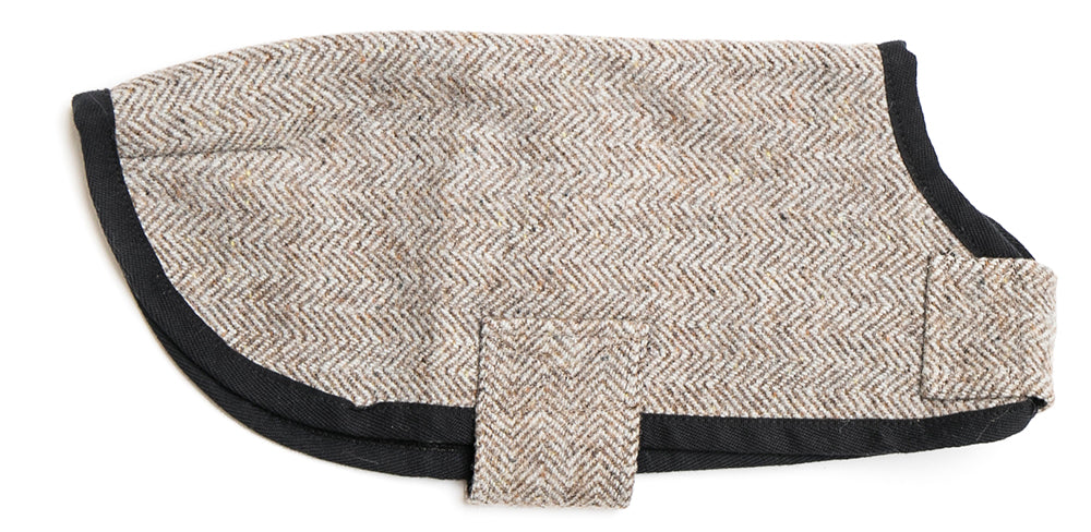 Tweed Herringbone Pure Wool Walking Coat