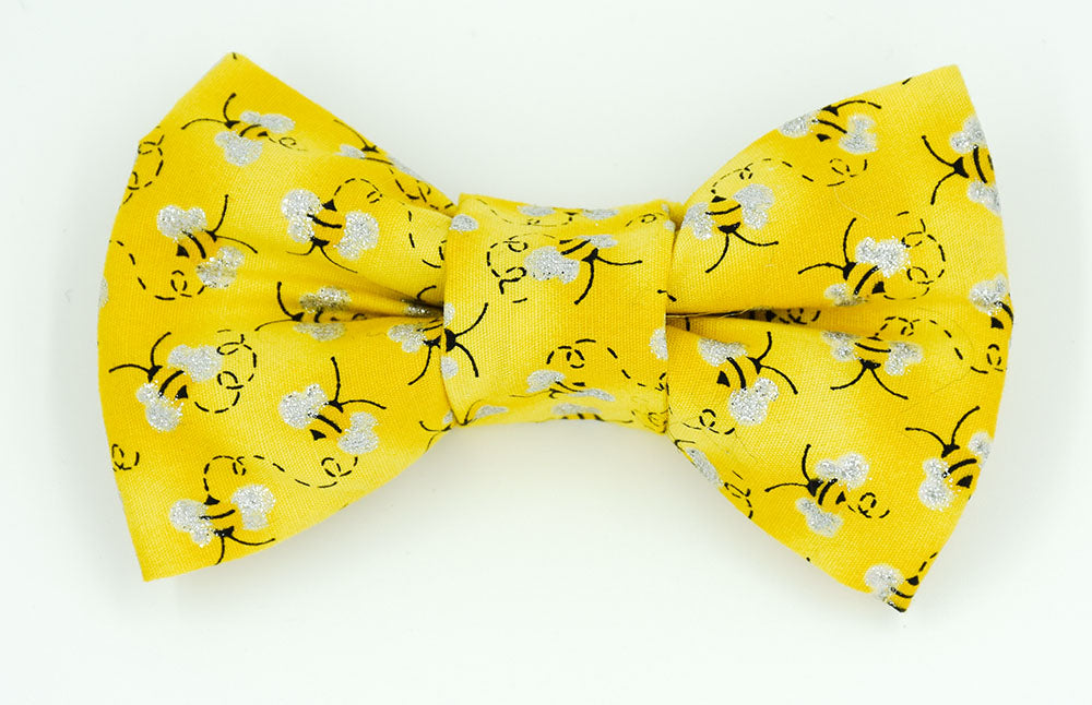 Yellow Buzzy Bee Bow