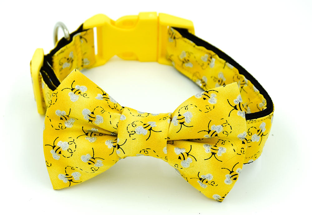 Yellow Buzzy Bee Bow